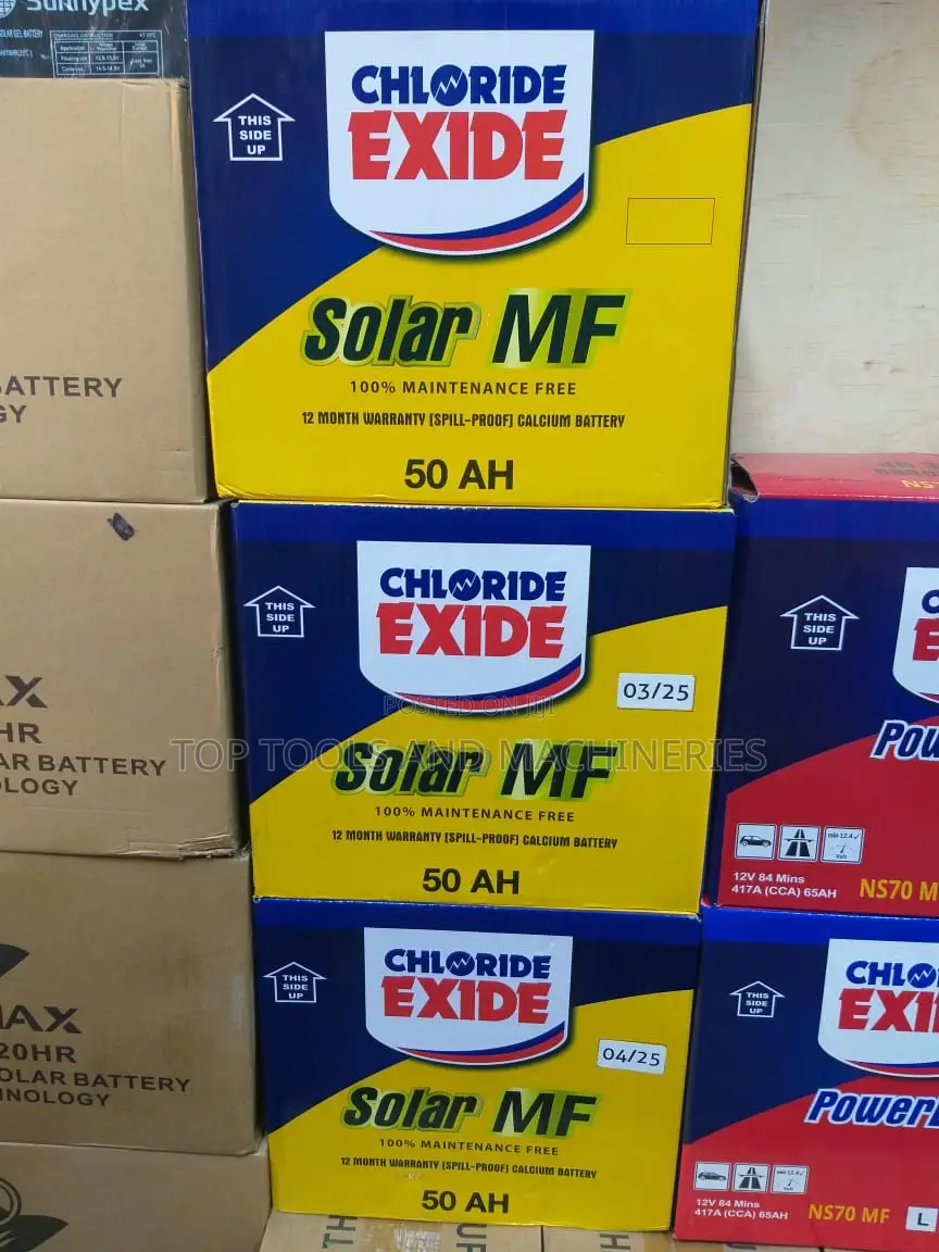 12v 50ah 100% Chloride Exide Maintenance Free Battery