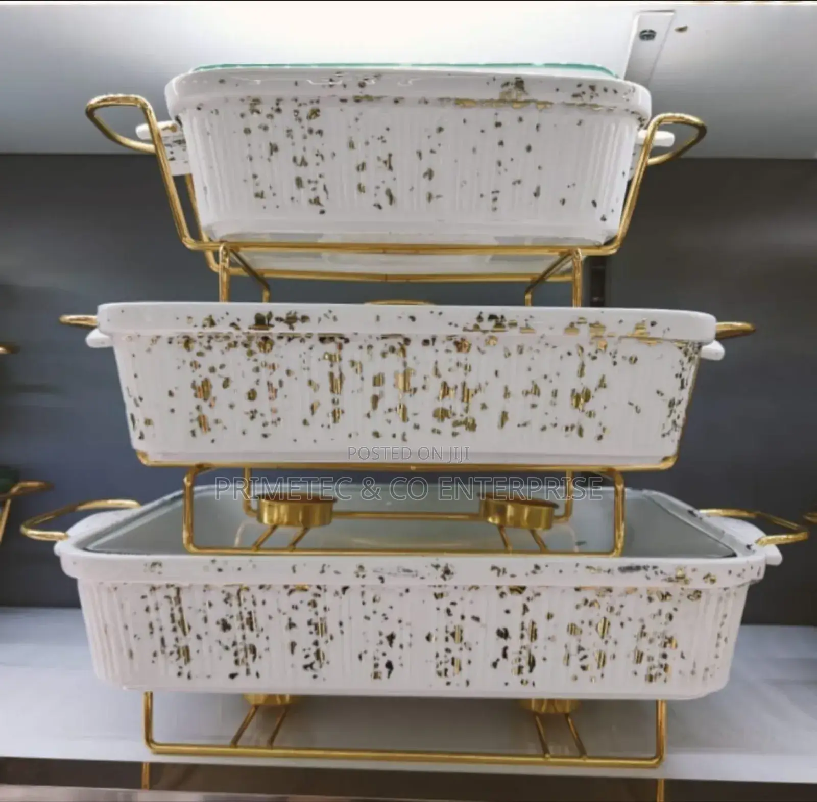 3pcs Ceramic Chaffing Dish