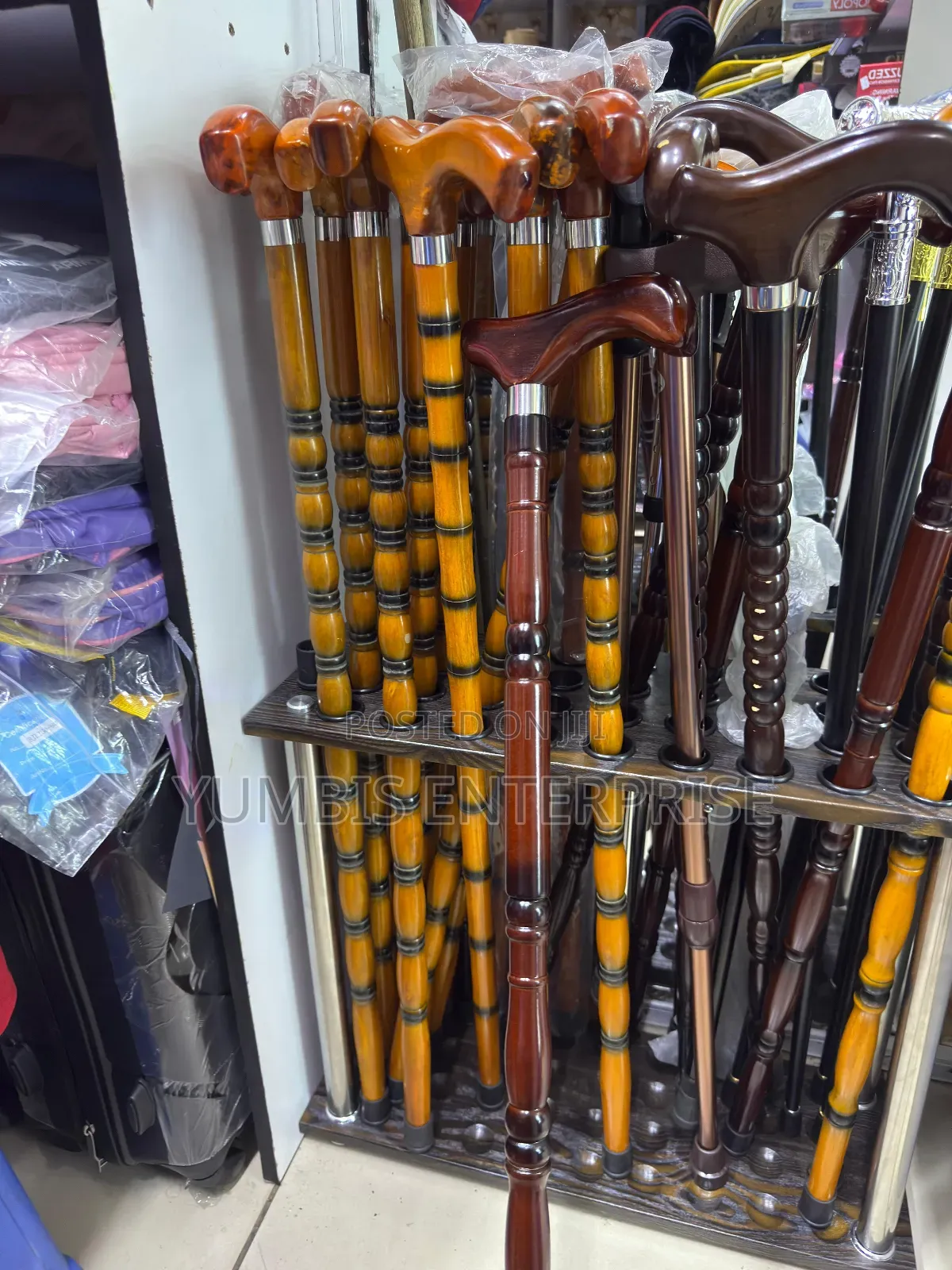 Strong Wooden Walking Canes/Sticks With A Rubber At Bottom