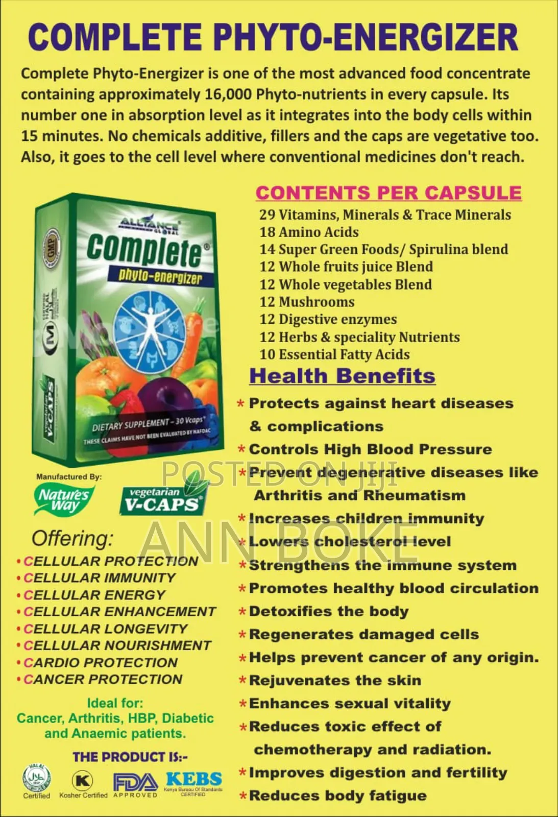 Take 1*3 on an Empty Stomach. Good for Detoxification Boots