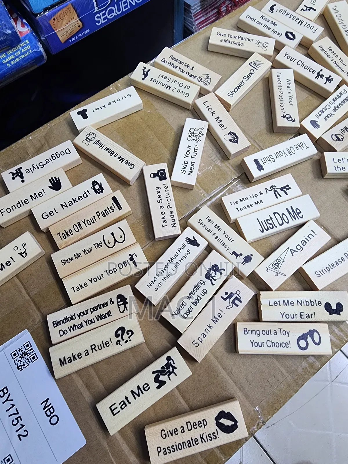 Adult Couple Jenga Blocks