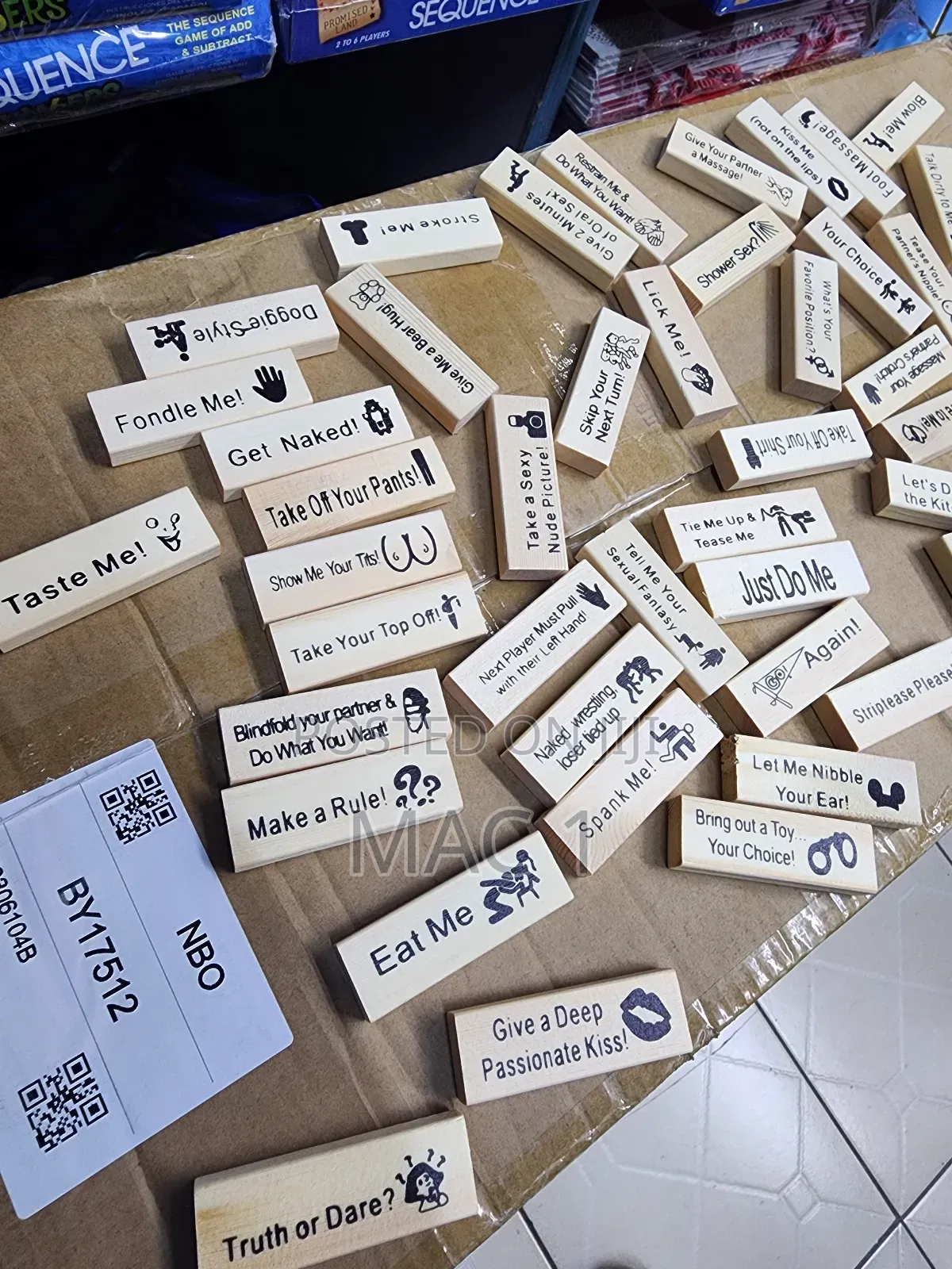 Adult Couple Jenga Blocks