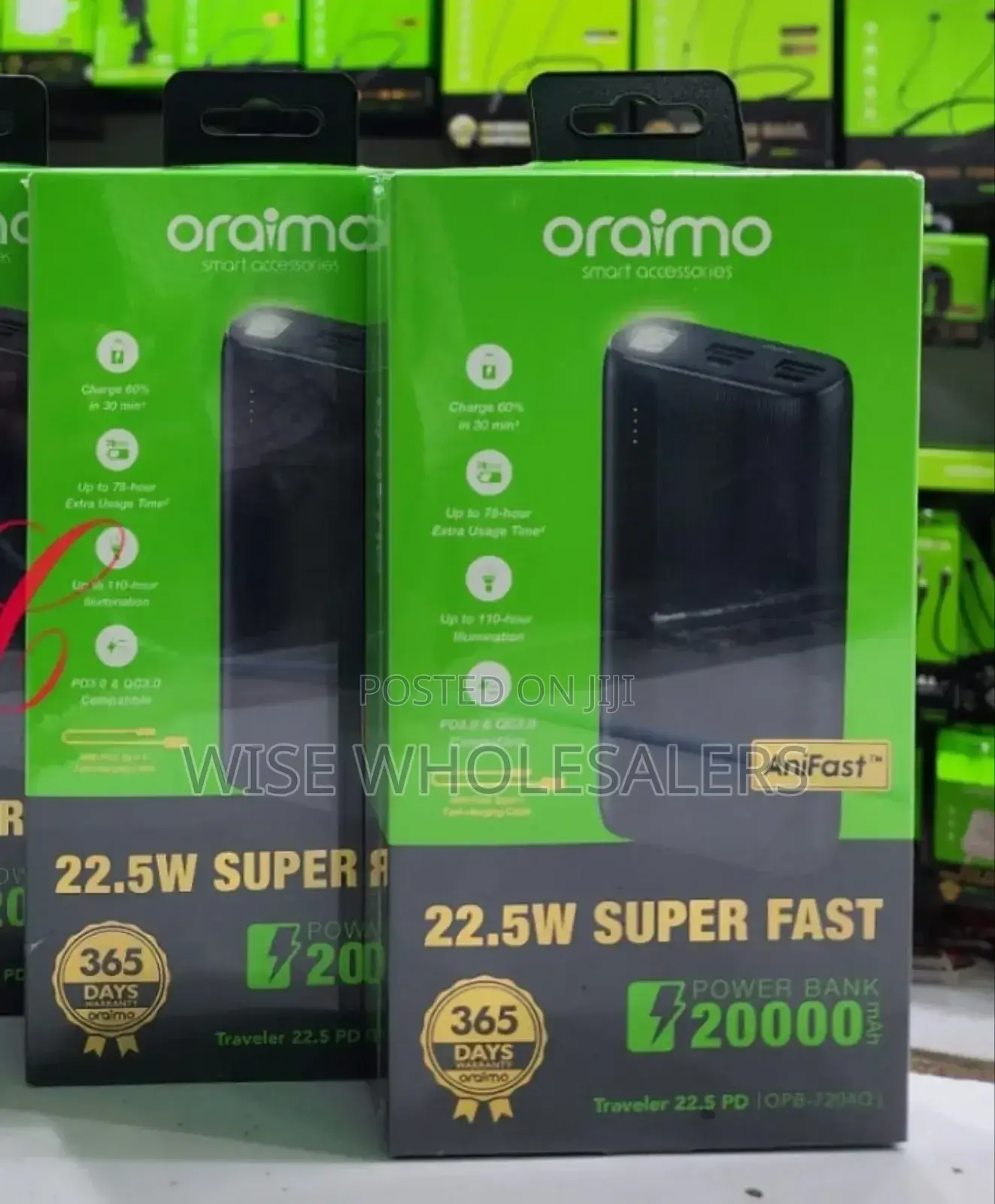 Oraimo Traveler 22.5 Pd Opb-7204q 20,000mah Power Bank