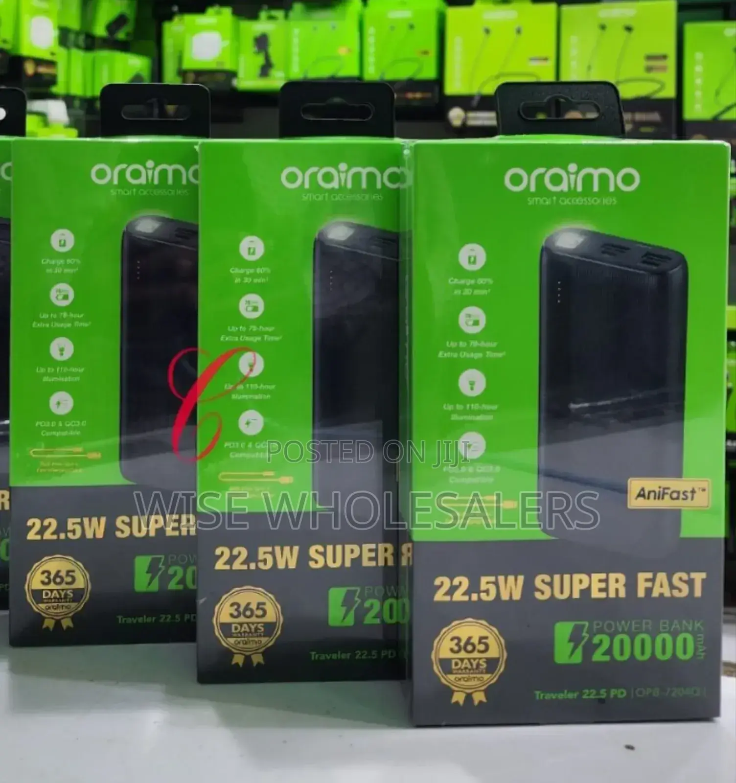 Oraimo Traveler 22.5 Pd Opb-7204q 20,000mah Power Bank