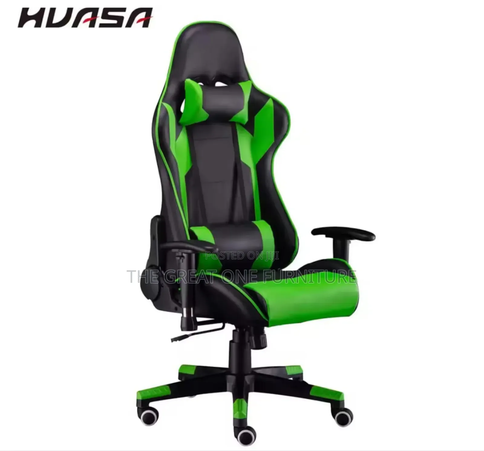Quality Black Green Leather Gaming Chair Hj9qe