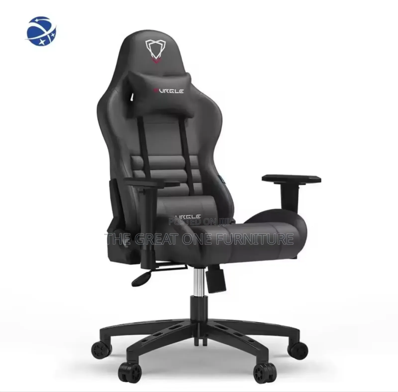 Black Leather Executive Office/Gaming Chair Qw8hb
