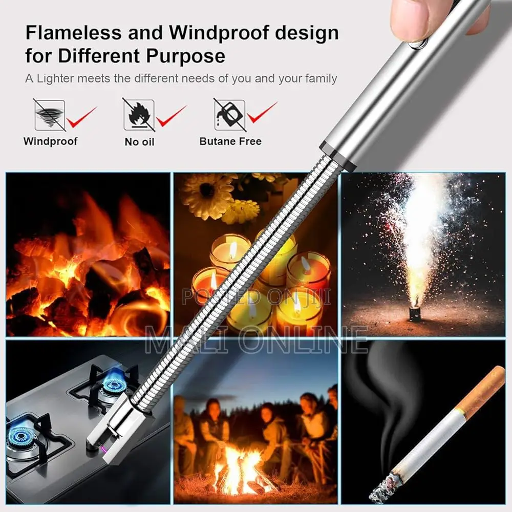 Electric Arc Gas Lighter Usb Rechargeable