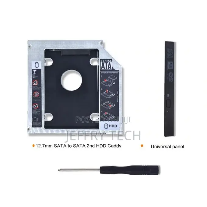 2nd Hard Drive Caddy Ata 2.5" 9.5mm / 12.7mm HDD and SSD