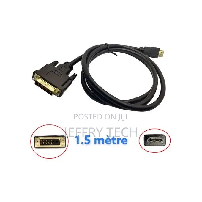 Hdmi to Dvi 24+1 Pin Adapter Cable (1.5 Meter)