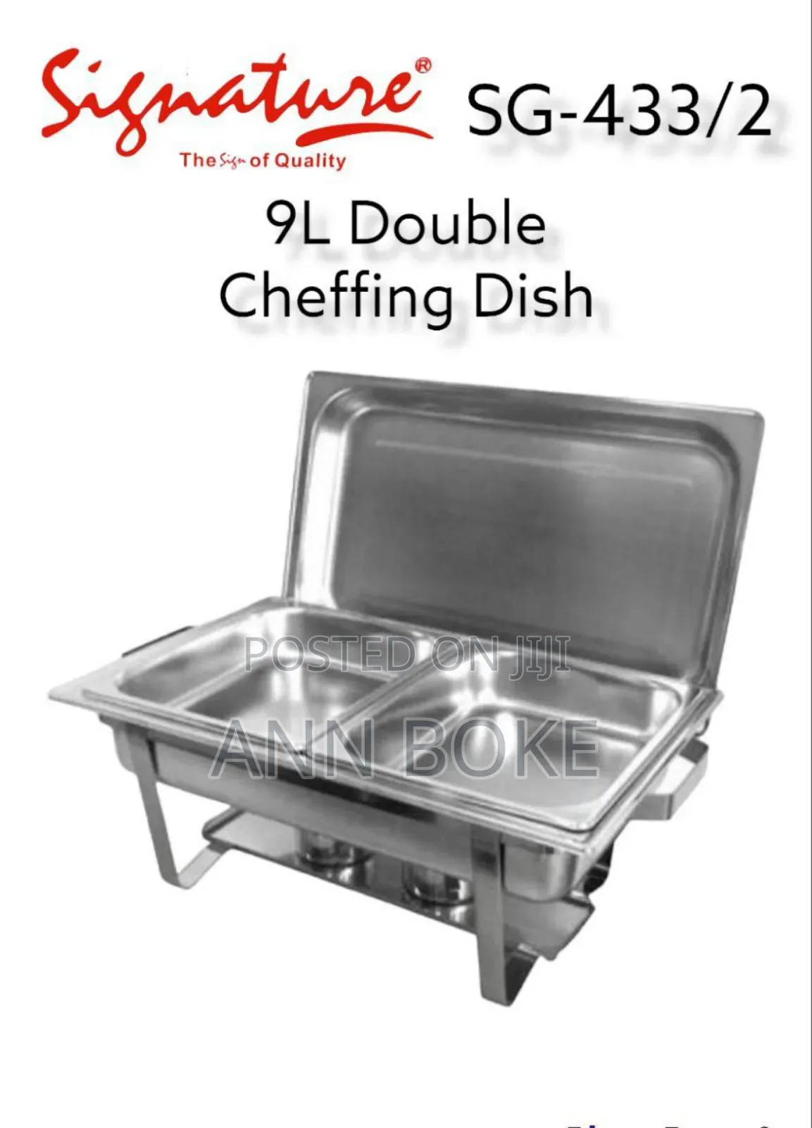 9 LTR Double Cheffing Dishes Sg-433/2 at 6700/- Per Pc