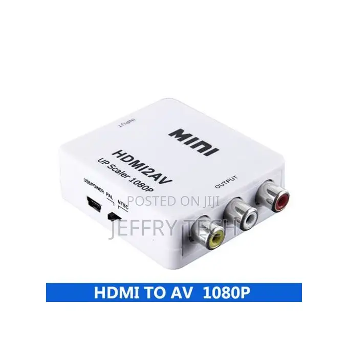 Mini Hdmi 2av Mini Hdmi to Av Adapter /CVSB L/R Hd 1080p Vg