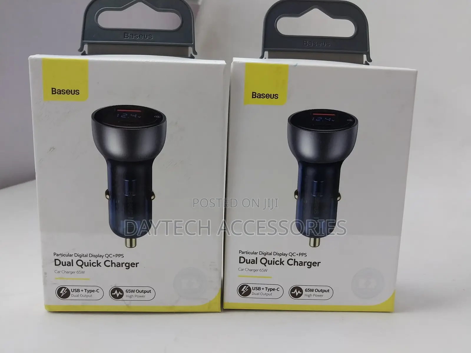 Baseus Car Charger Usb a + Type C With Digital Display - 65w