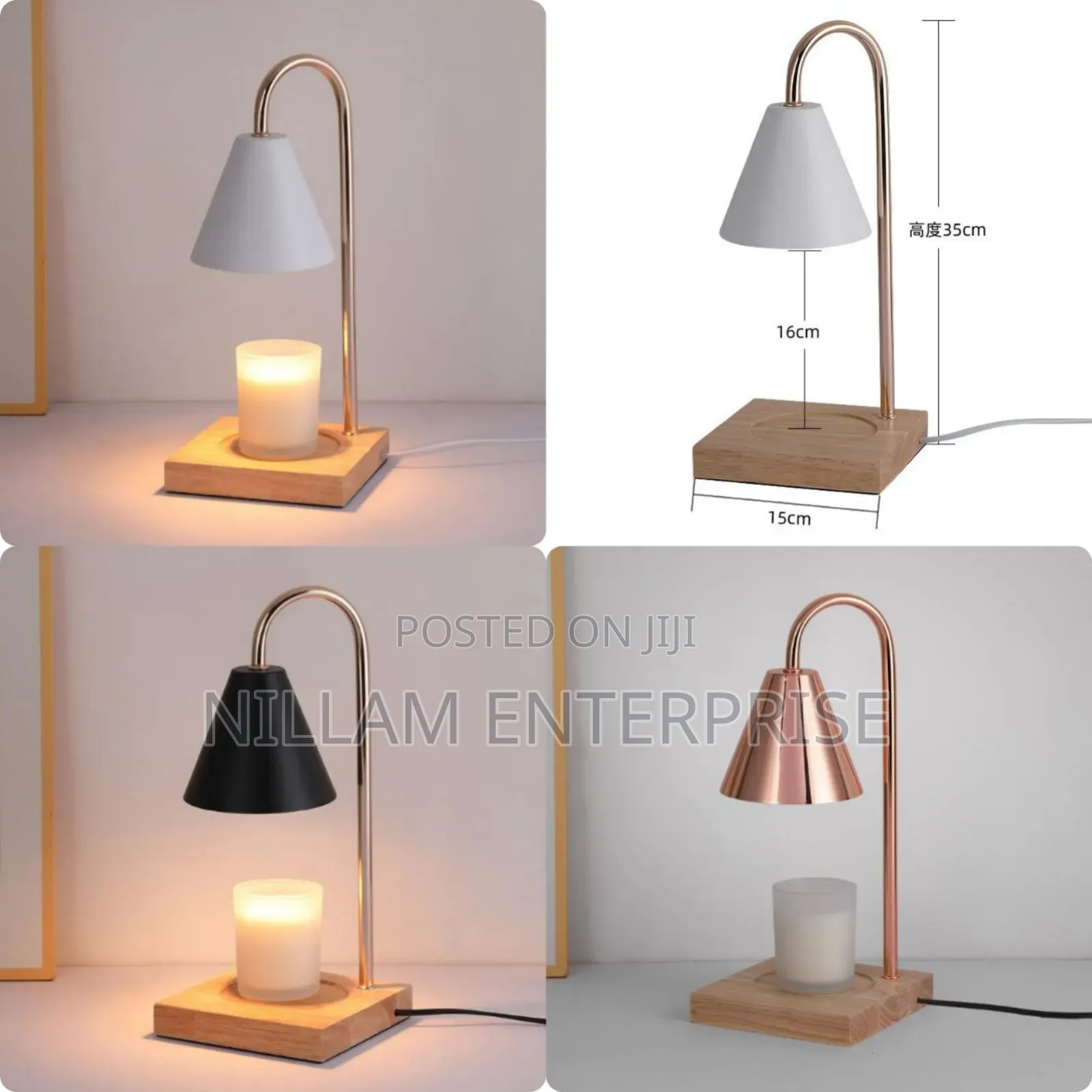 *Electric Candle Wamers With Wooden Base