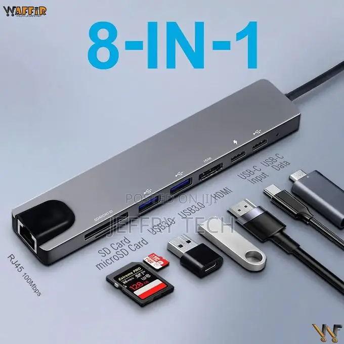 Usb C Hub Type C to Hdmi, Usb 3.0, 8 in 1, for Hp Deel Pro