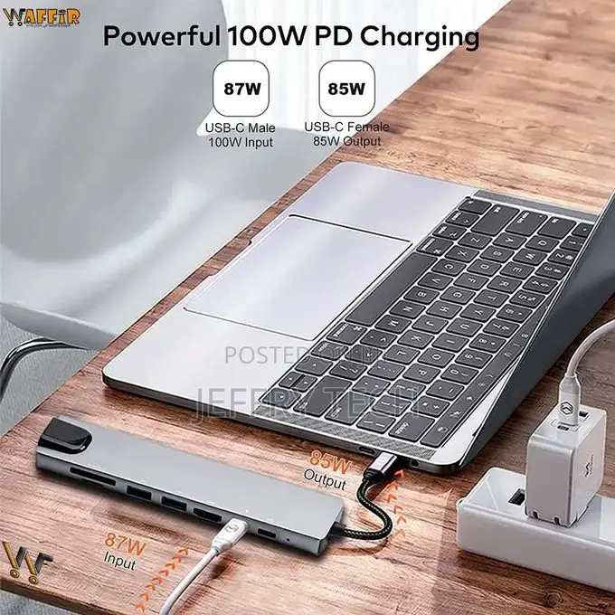 Usb C Hub Type C to Hdmi, Usb 3.0, 8 in 1, for Hp Deel Pro