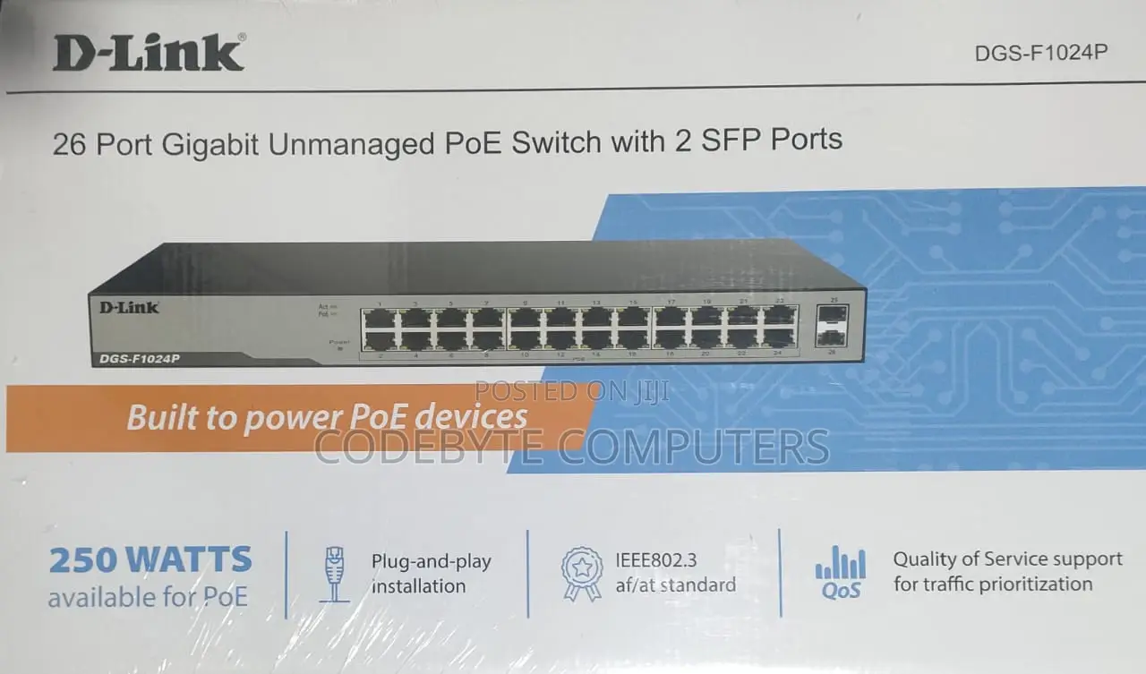 Dgs-f1024p D-link 24-port Gigabit Unmanaged Poe Switch