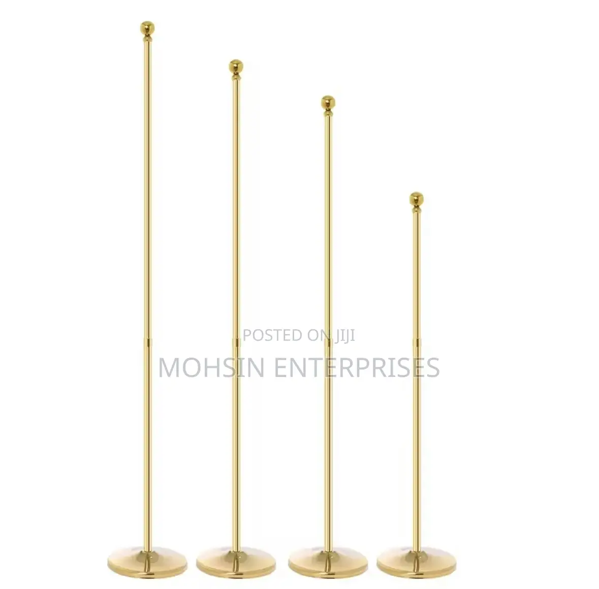 Deluxe 2.6metergold Flag Stand – Adjustable | 8kg Heavy Base
