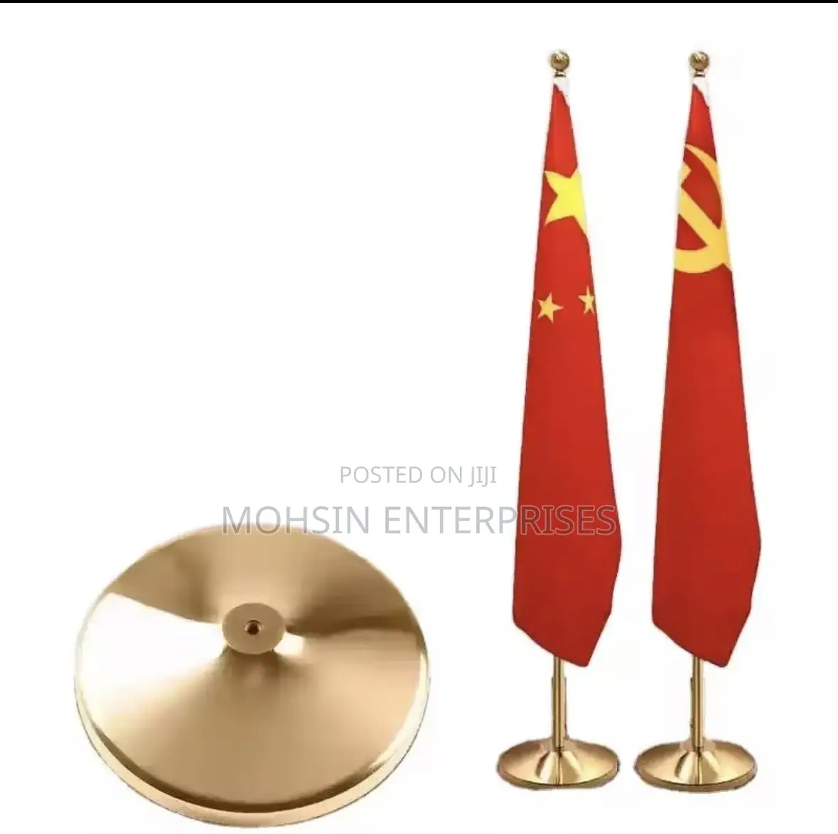 Deluxe 2.6metergold Flag Stand – Adjustable | 8kg Heavy Base