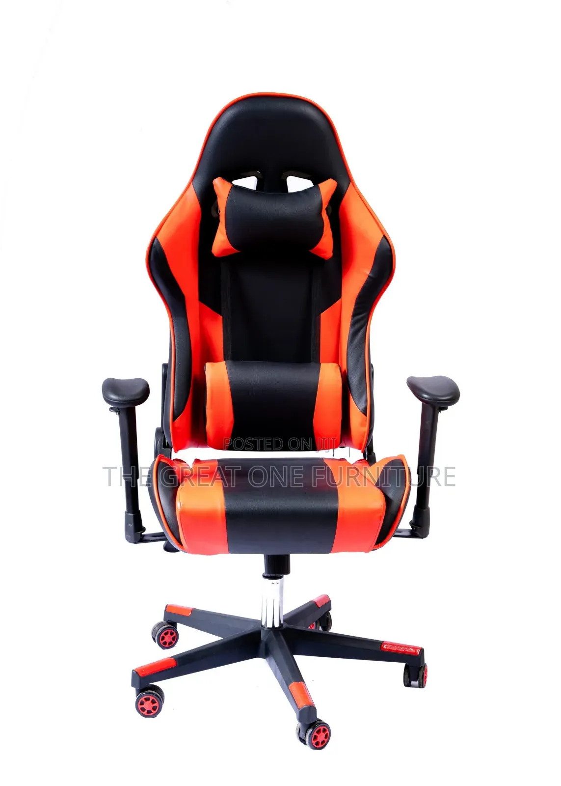 Black Orange Leather Executive Office/Gaming Chair Aq8kj