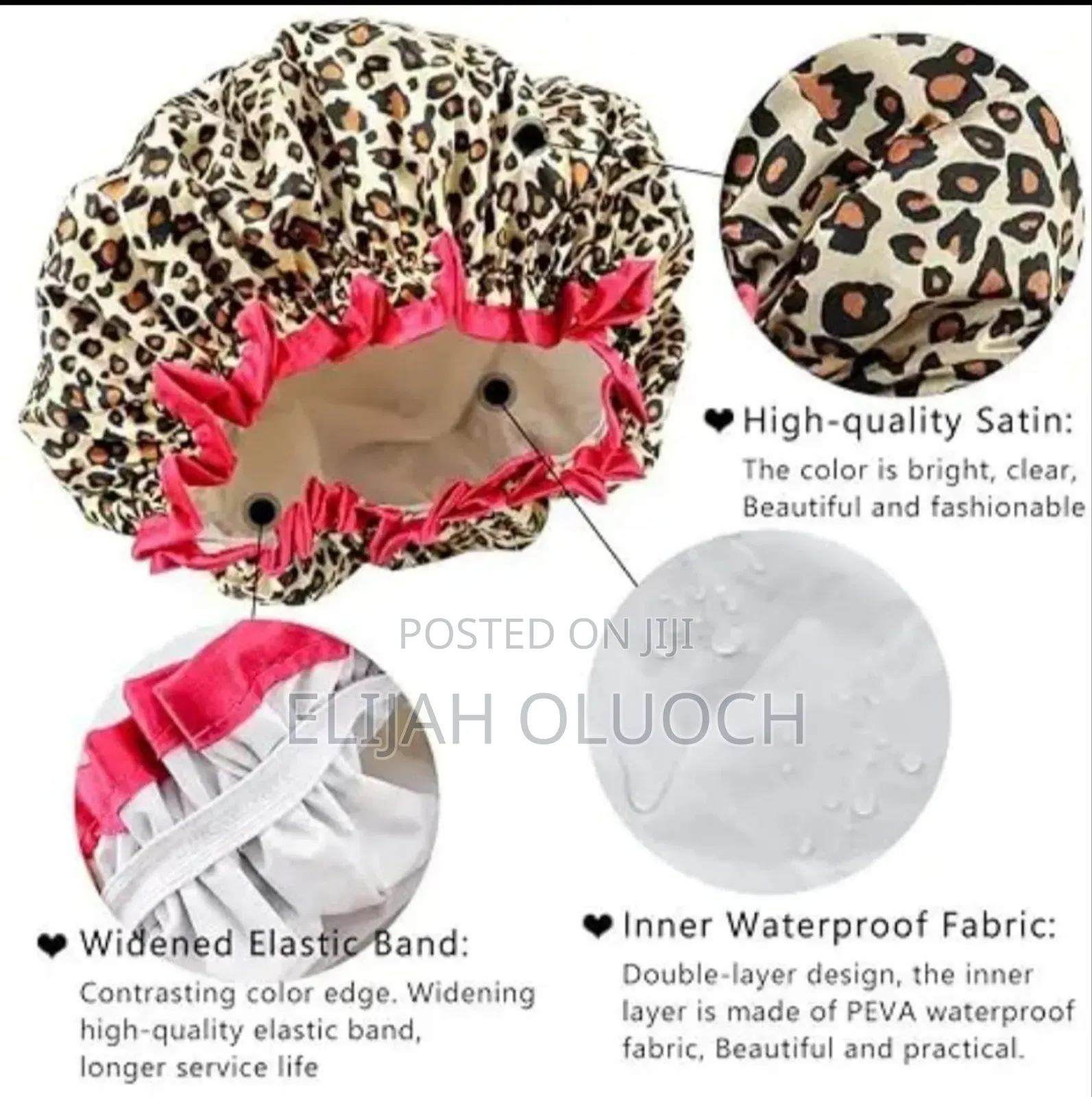 Fancy Satin Shower Cap