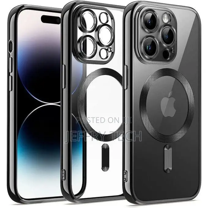 Case Pouch iPhone 15 Plus Transparent Magsaf Anti-Collision
