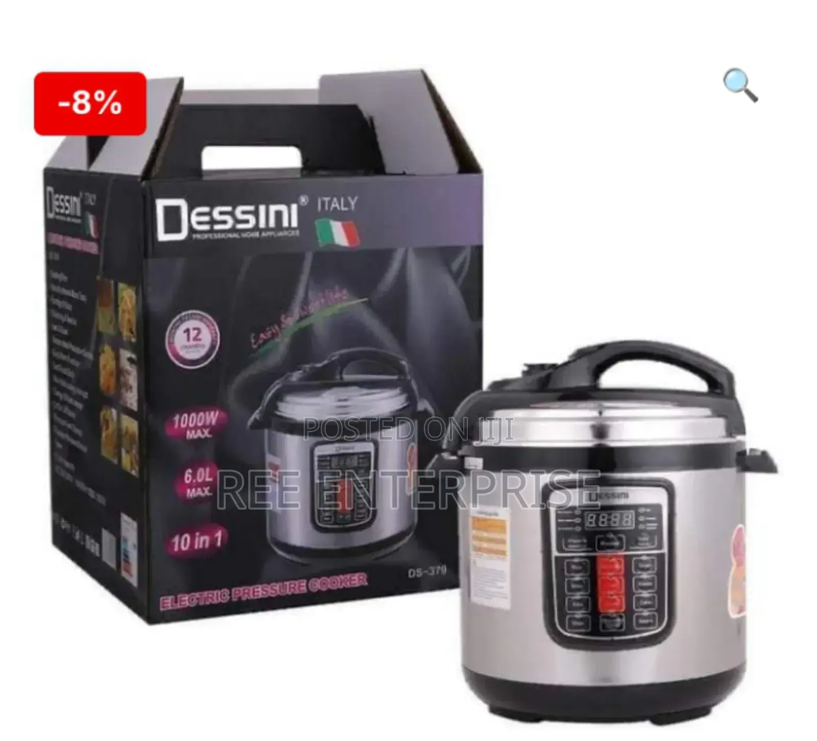Large Capacity 6 Litre Dessini Electric Pressure Cooker