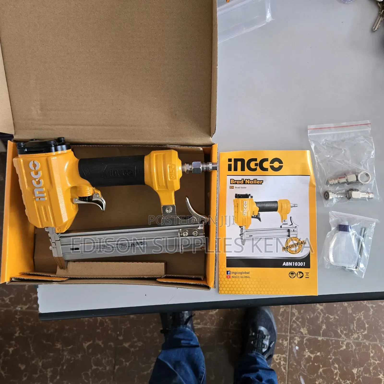 Ingco Brad Nailers Pneumatic Ga18 Air Compressor Staple Gun