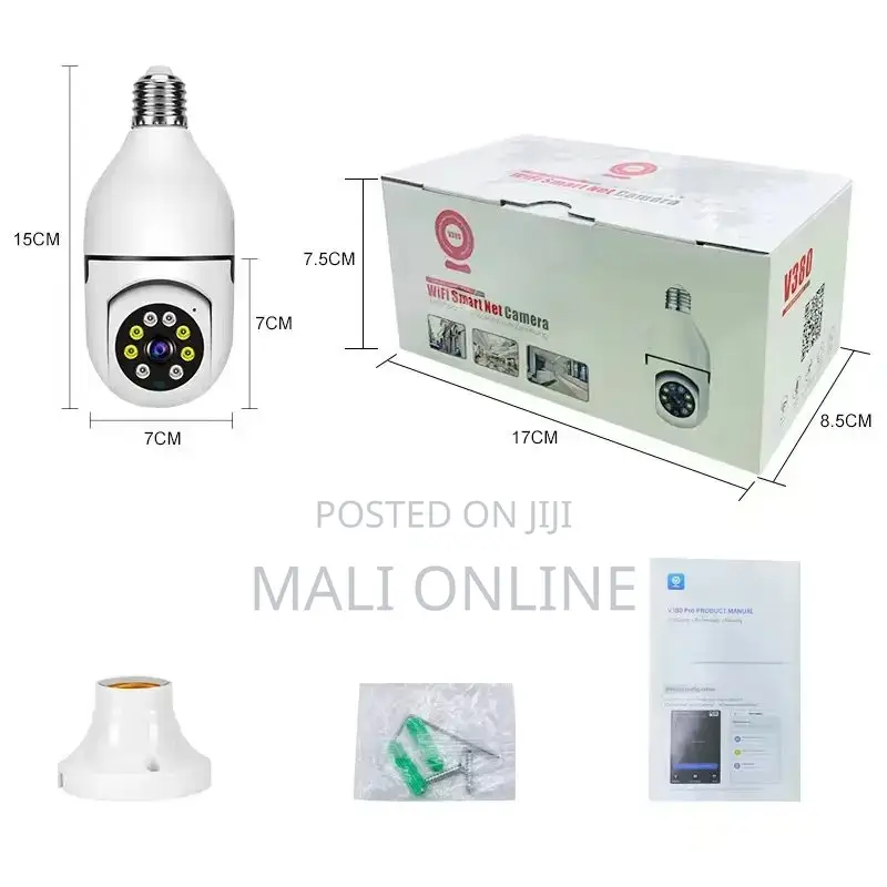 Smart Wifi Bulb Camera Rotating PTZ Night Vision Camera