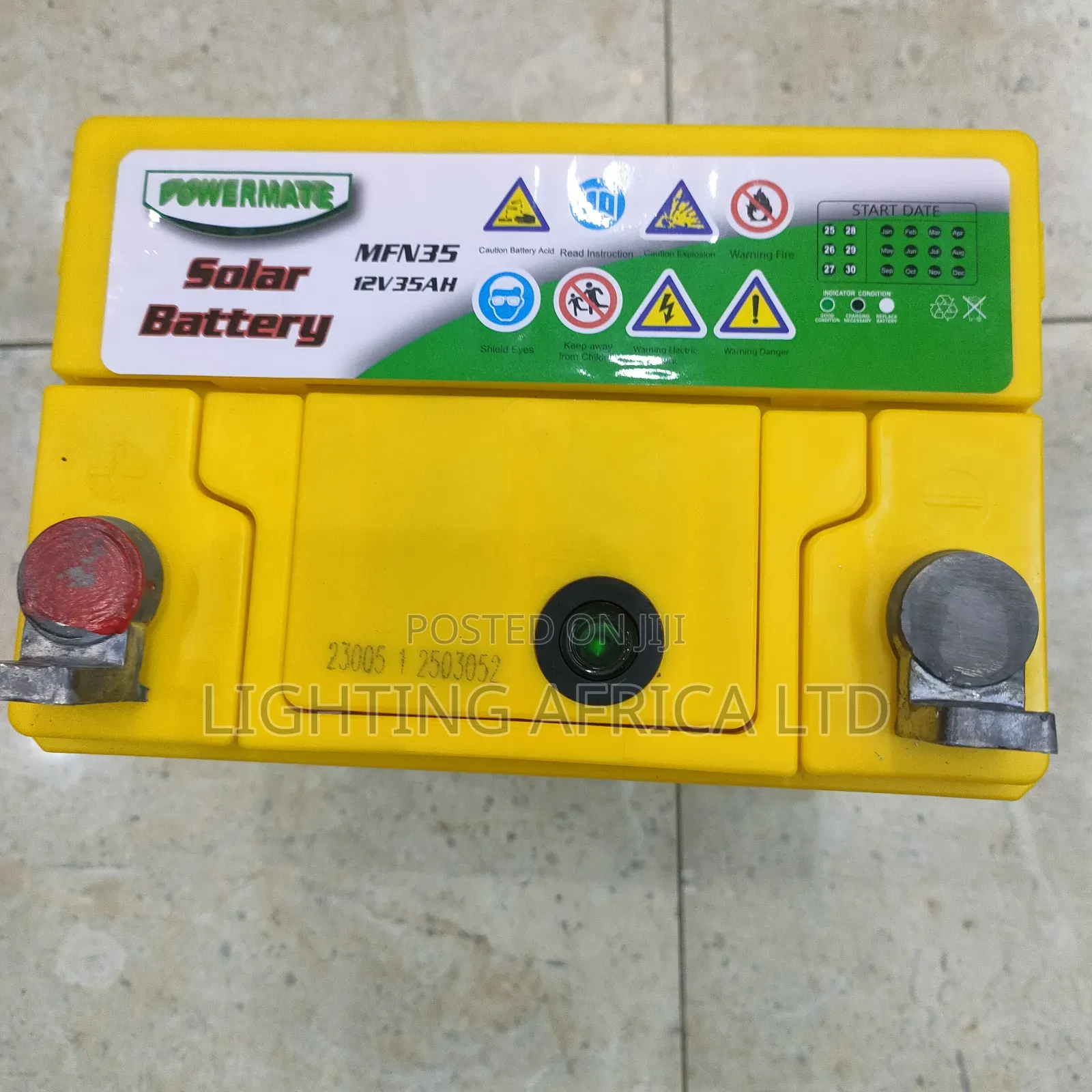 35ah - 12v Maintenance Free Quality Solar Battery for (Lights Music)