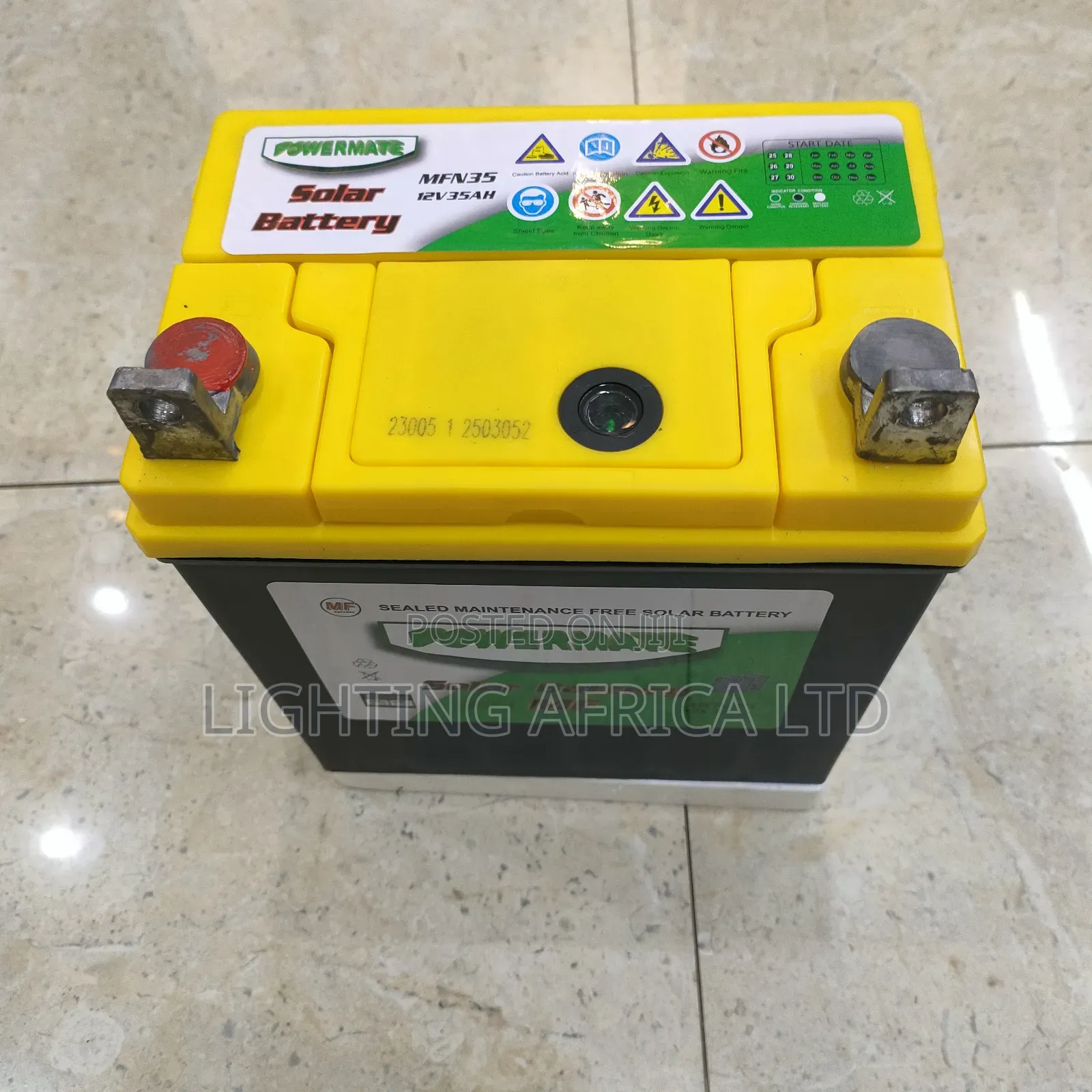 35ah - 12v Maintenance Free Quality Solar Battery for (Lights Music)