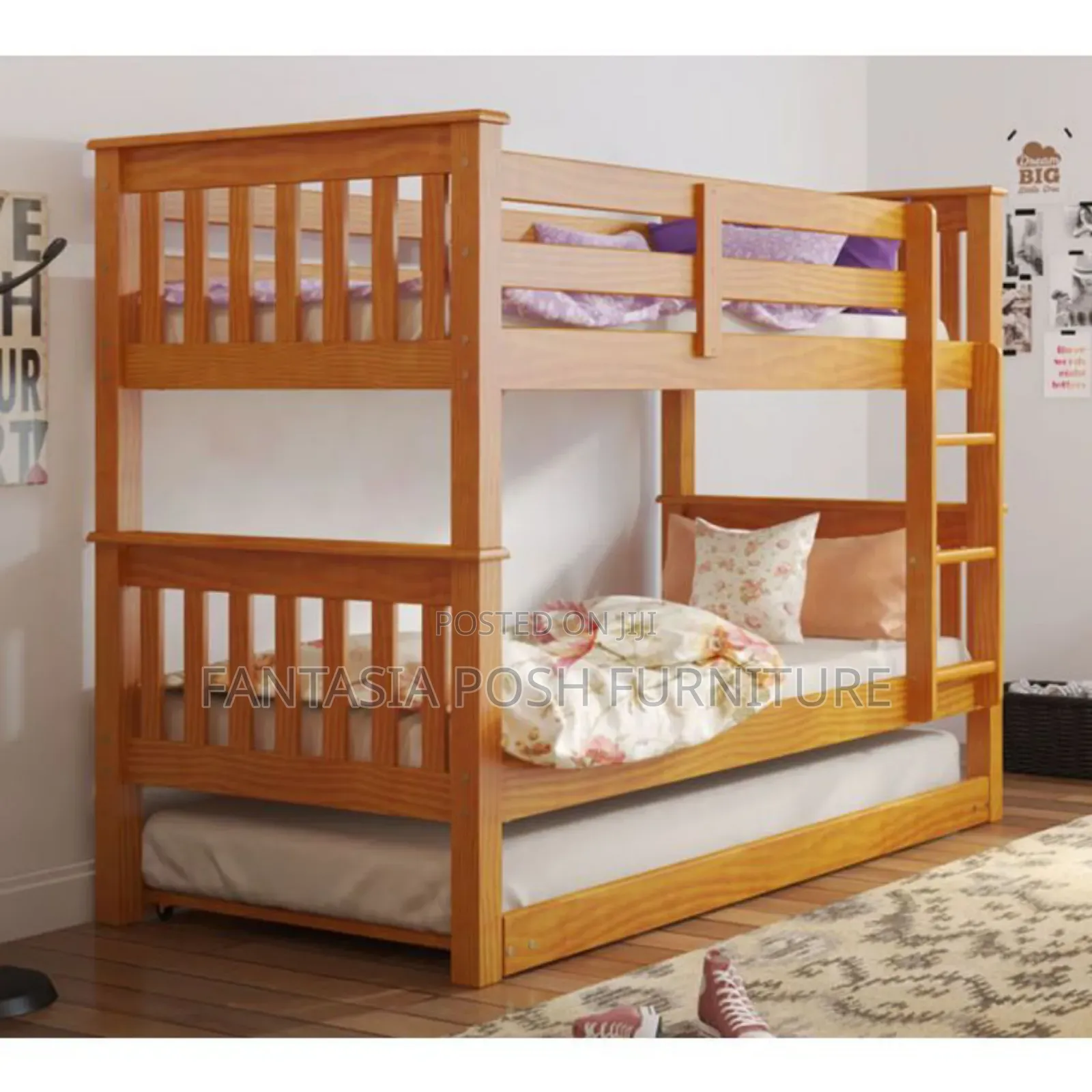 New Double Decker Bed in Pure Mahogany - Free Delivery