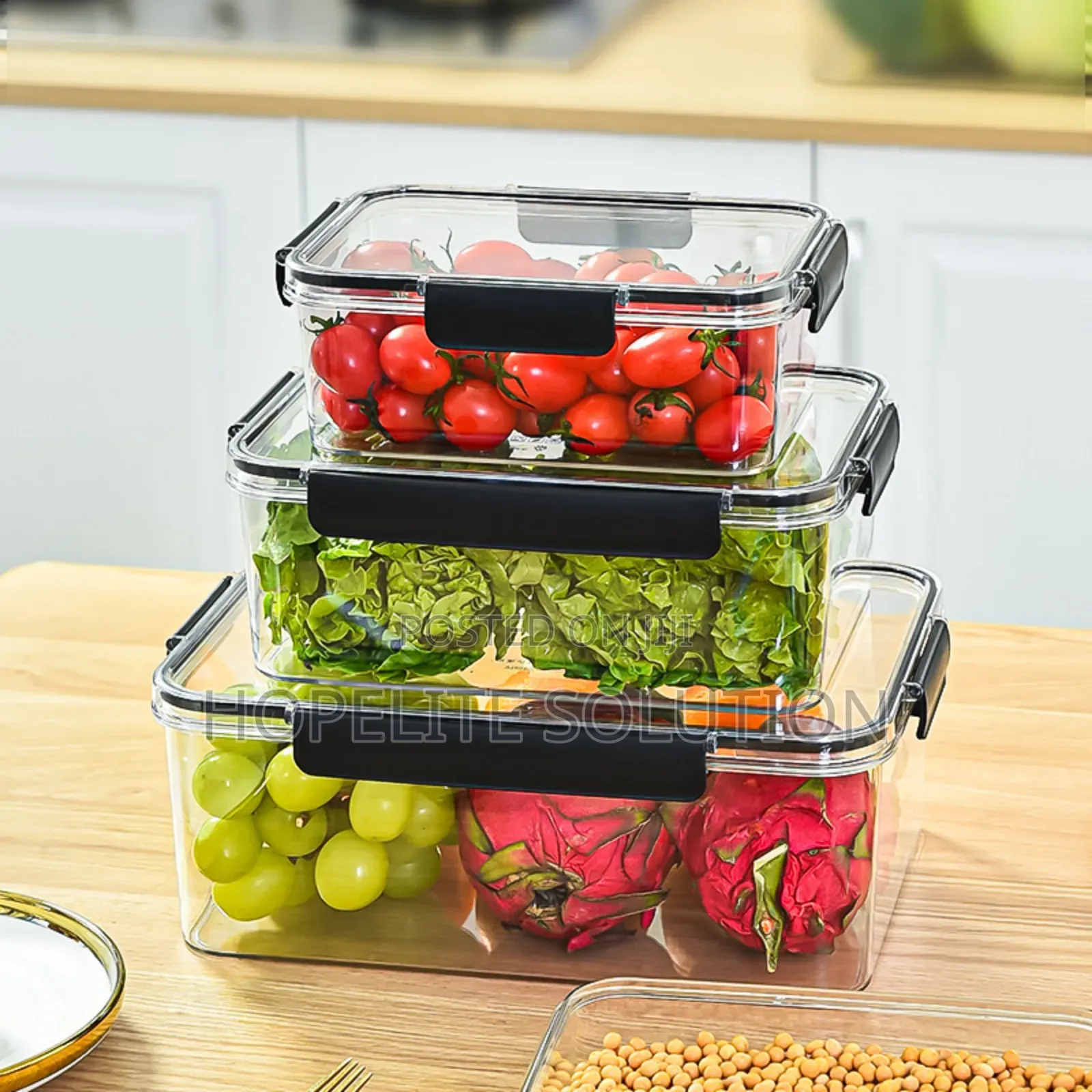 Large Capacity Transparent Food Containers