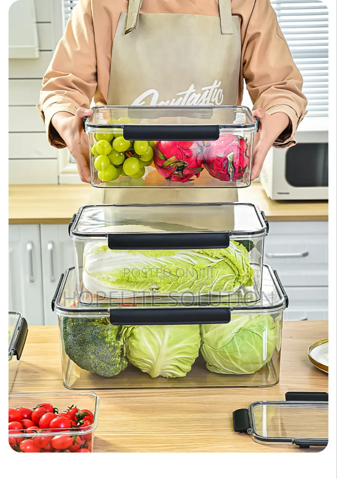 Large Capacity Transparent Food Containers