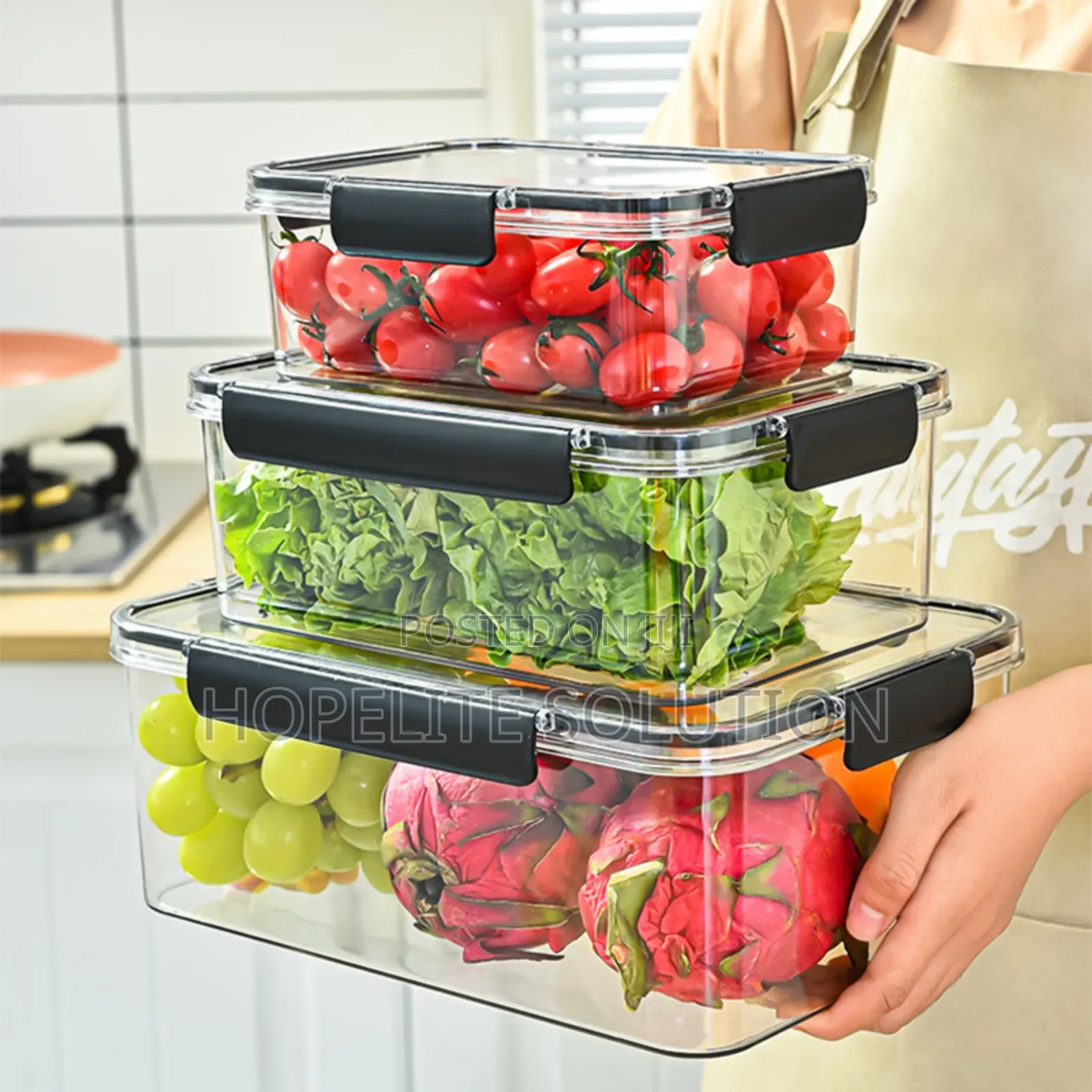 Large Capacity Transparent Food Containers