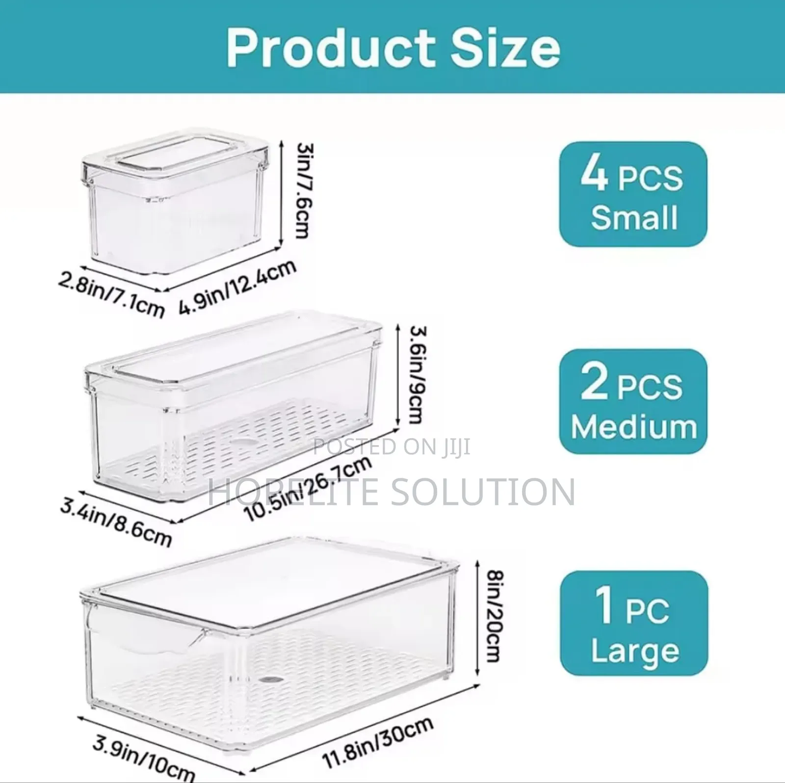 7 PCS Stockable Fridge Container