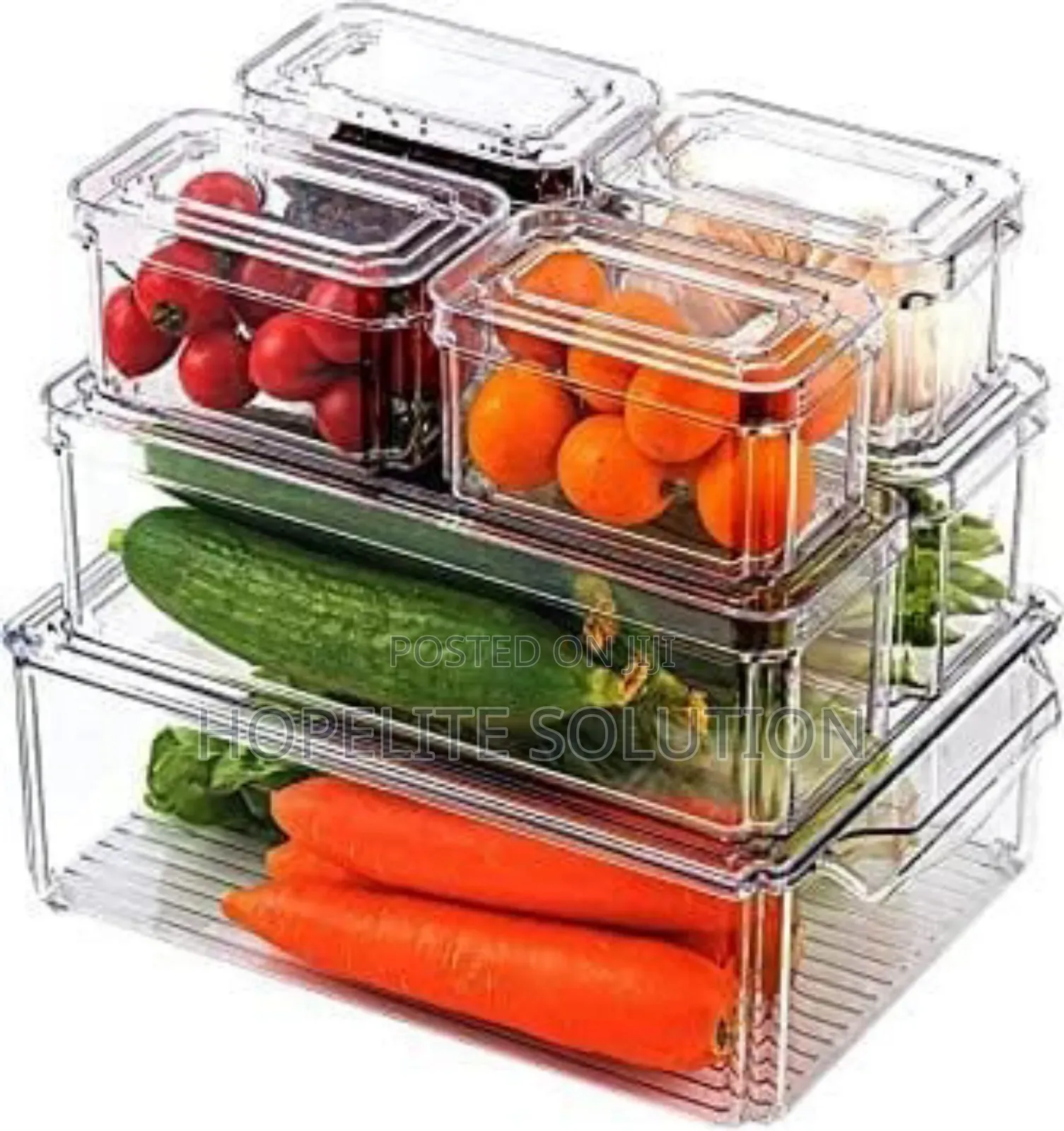 7 PCS Stockable Fridge Container