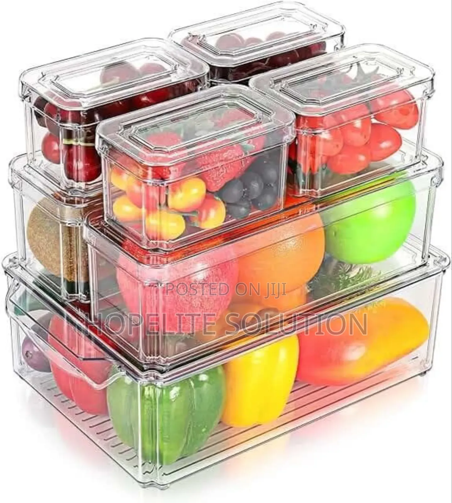 7 PCS Stockable Fridge Container