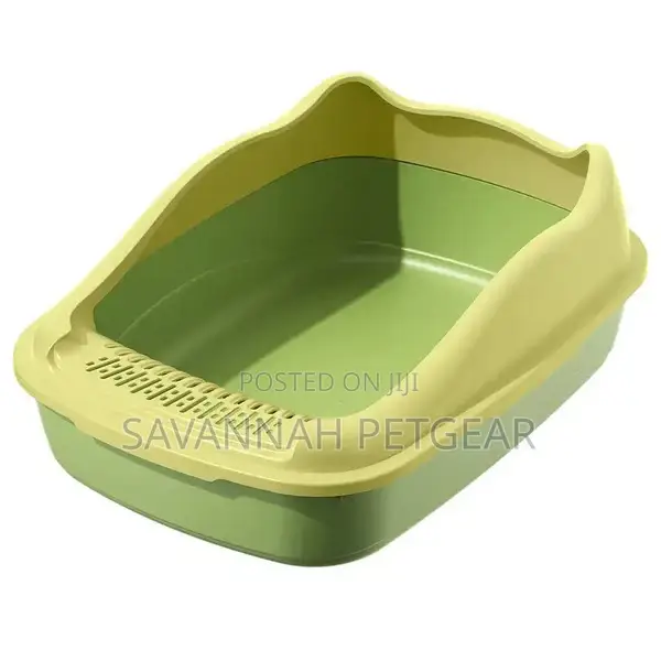 Spatter-Proof Semi-Enclosed Cat Litter Box+Free Litter Scoop