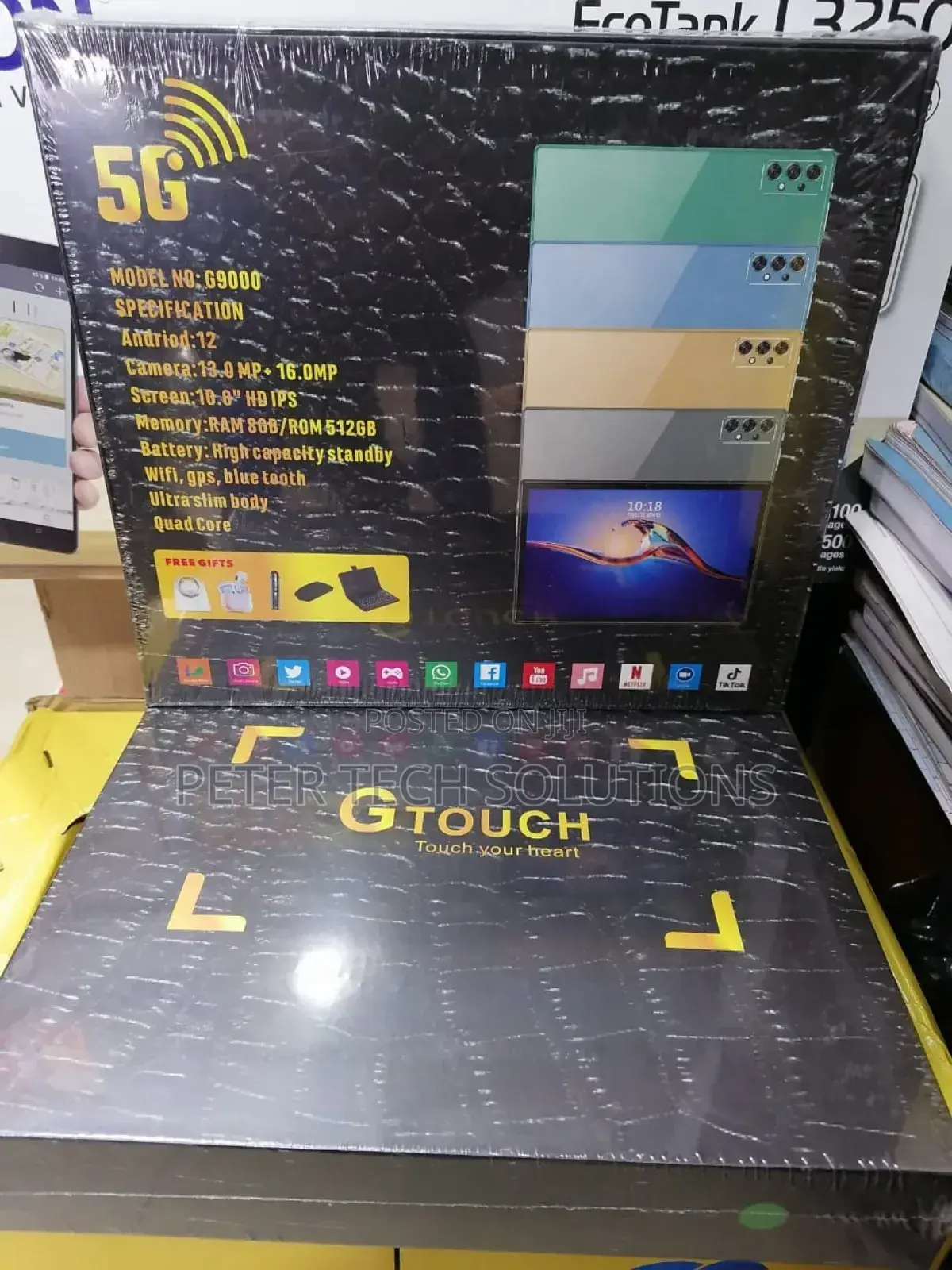 G Touch Tablet
10" Screen Display
8gb Ram
512gb Rom