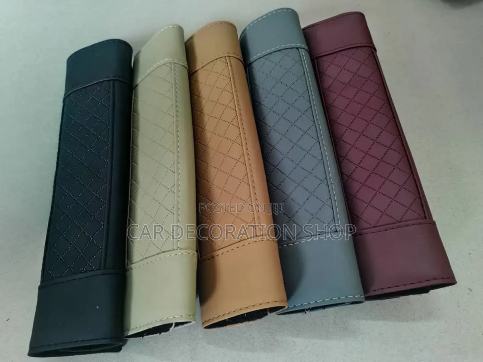 2pcs Pun Leather Car Seat Shoulder Belt Pad Cover