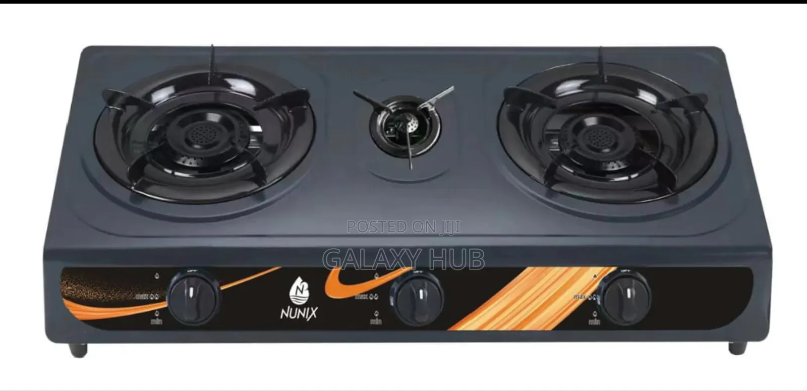 Nunix St-002 Table Top Double Burner Gas Stove Cooker