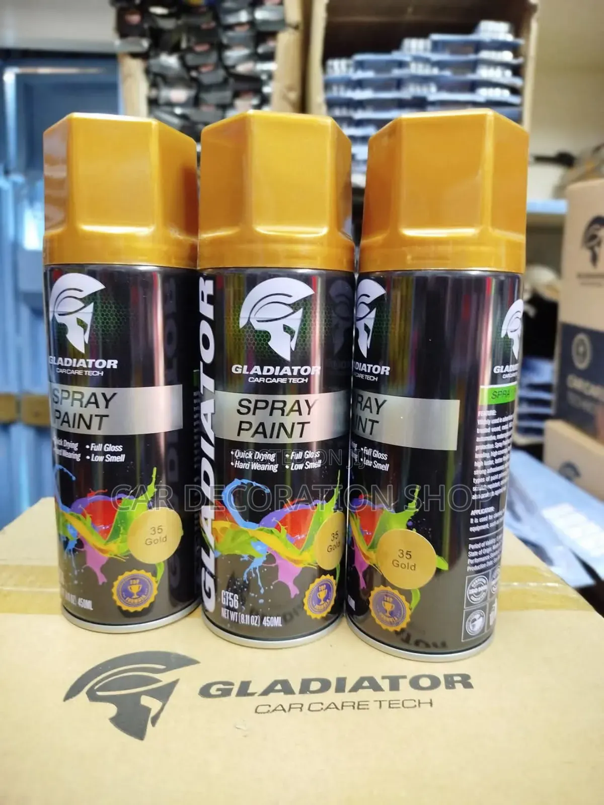 3pc Gladiator Gold Spray Paint