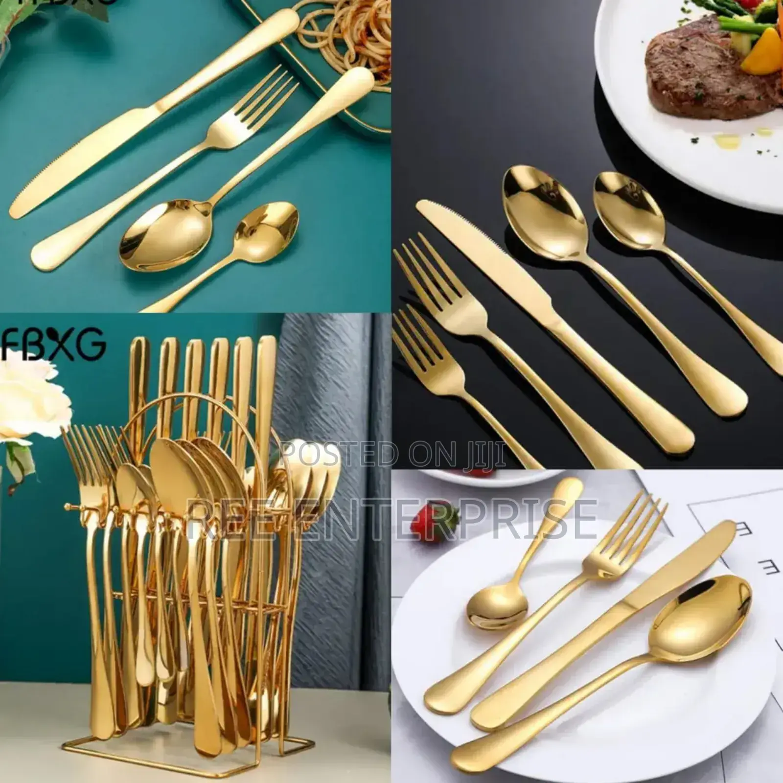 Gold  24pc Cutlery Set