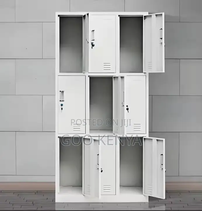 Office Cabinet ; 9-Door Steel Cabinet With Metal Lockers