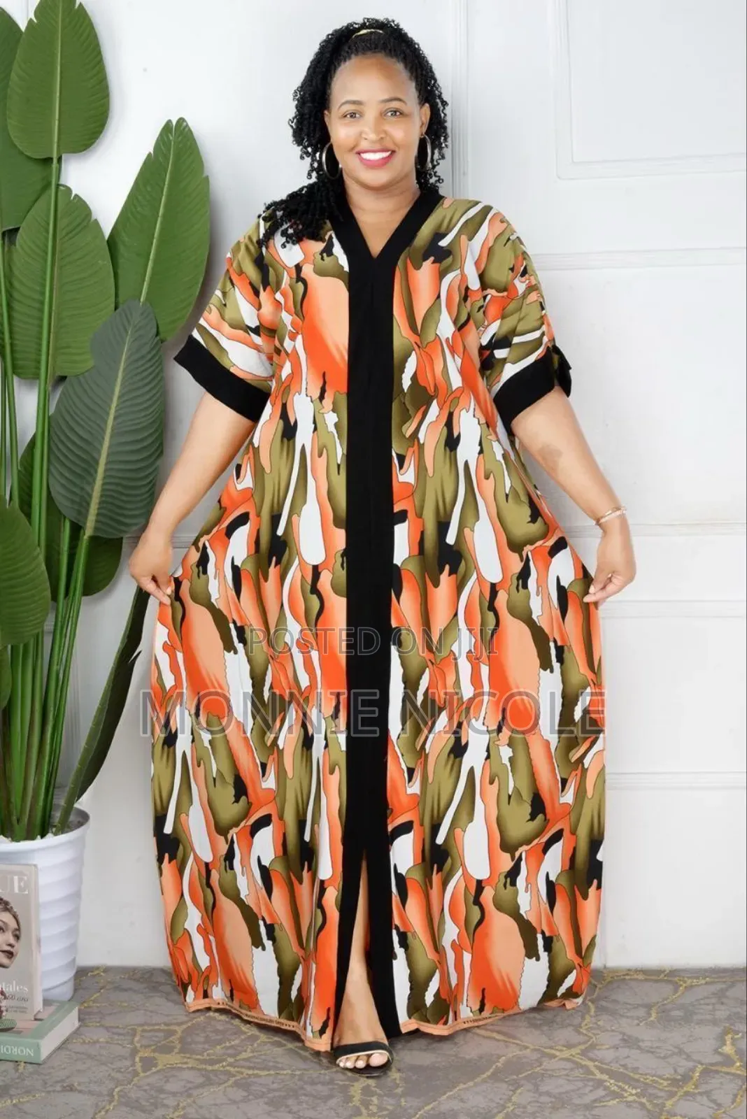 Bright Colored Maxi Dera With Scarf 👌