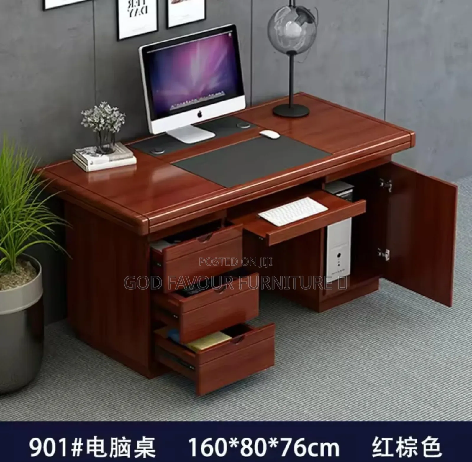 New Modern Executive Office Desk With Drawers Hj9k