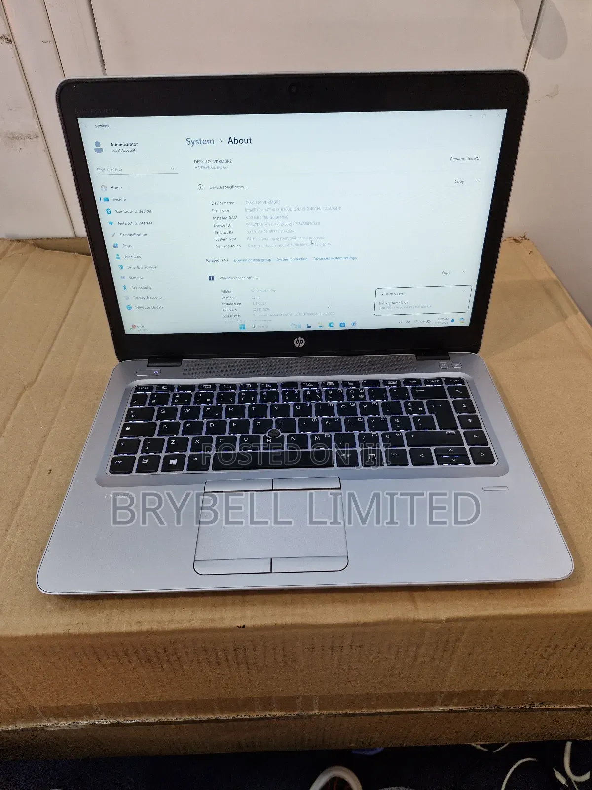 Laptop HP EliteBook 840 G3 8GB Intel Core I5 SSD 256GB