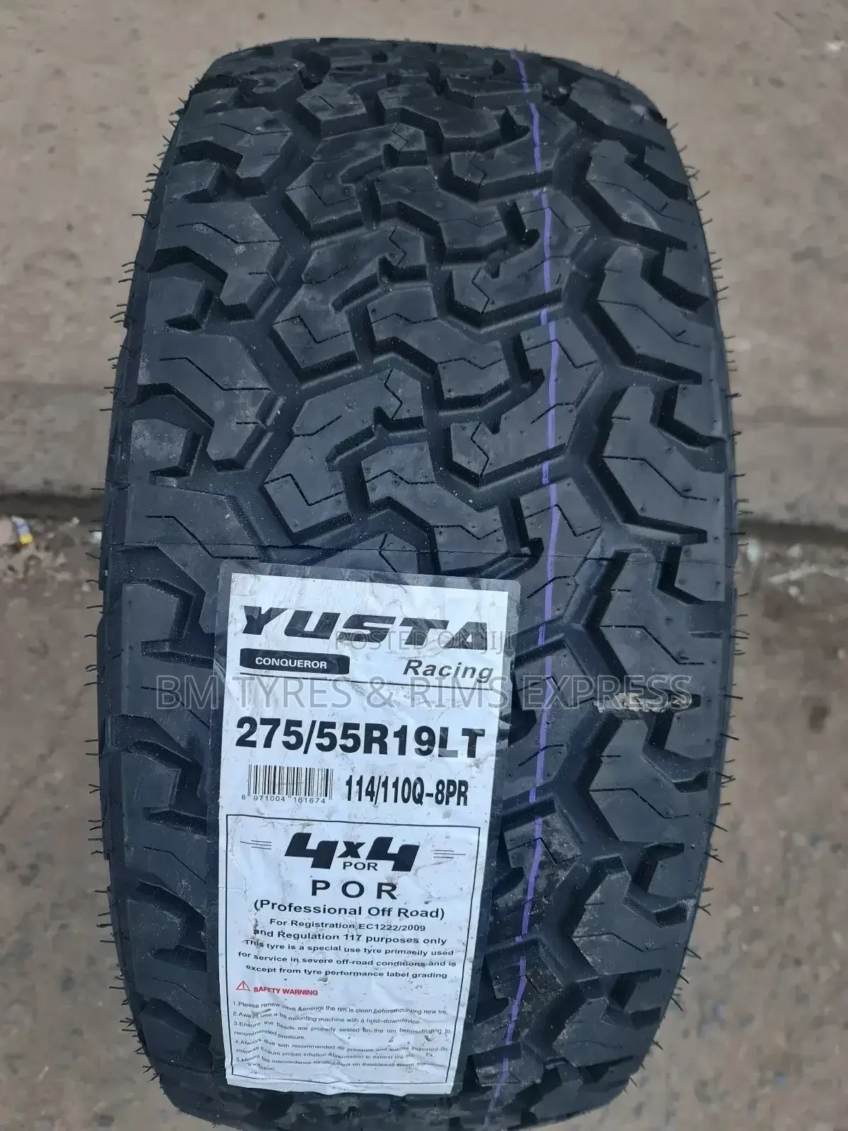 275 /55 R19 Yusta Tyres (All Terrrain)