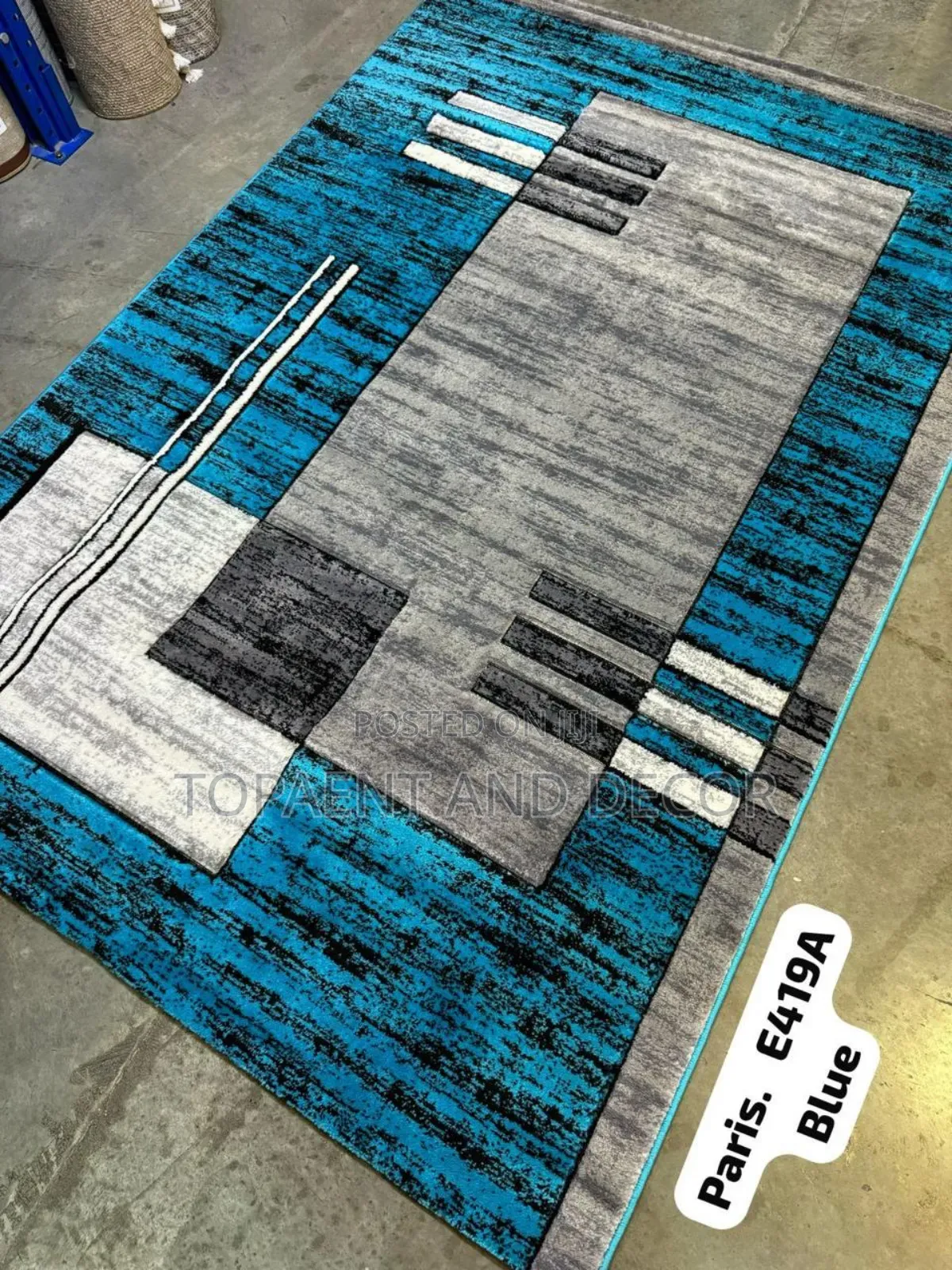 Comfort Blue With Mixt of Grey and White Paris Carpet