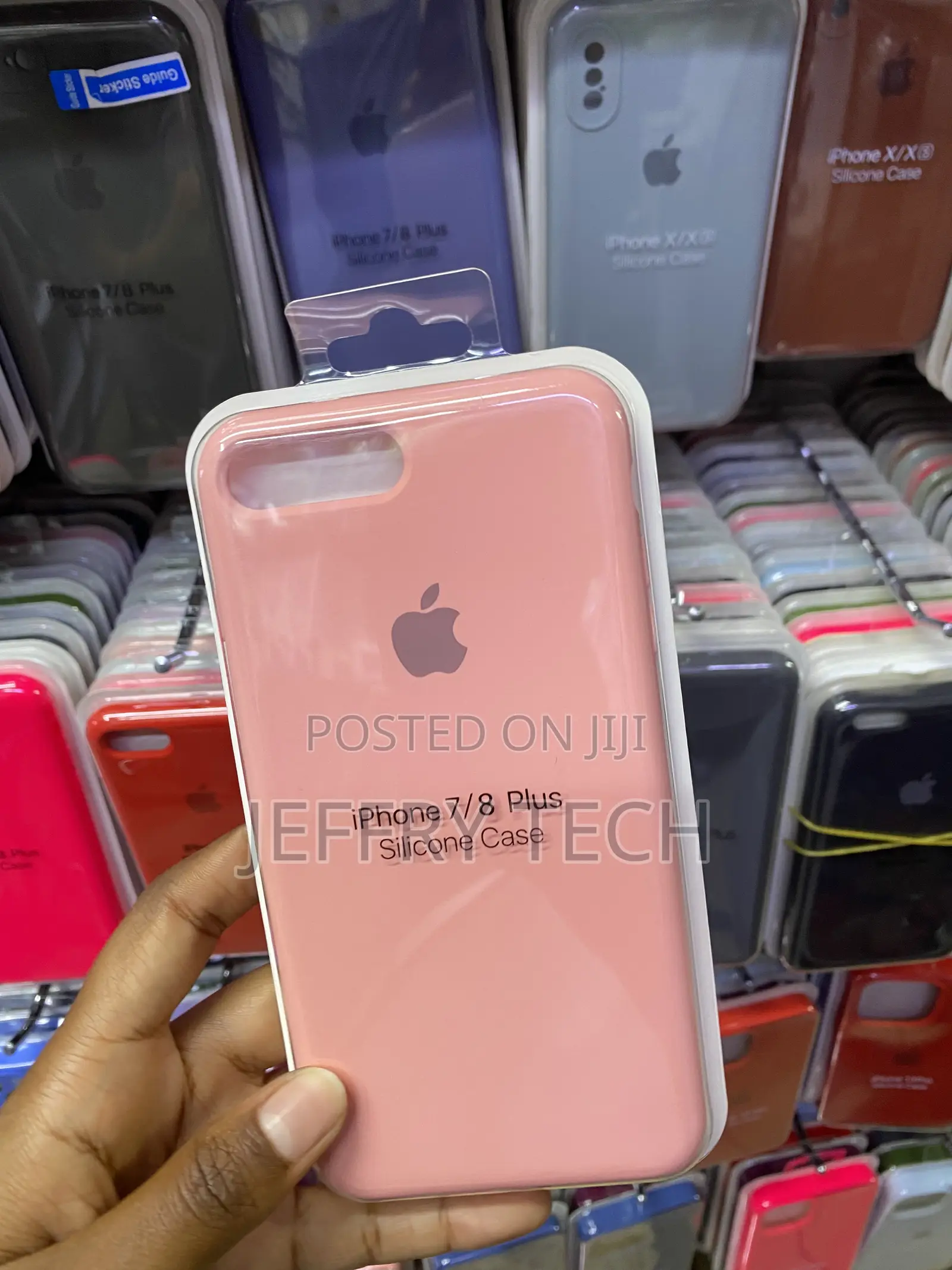 Anuck iPhone 8 /7 Silicone Gel Rubber Case-Pink